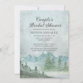 Rustic Mountains Snow Lake Couple's Vrijgezellenfe Kaart (Voorkant)