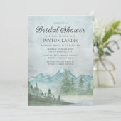 Rustic Mountains Snow Lake Painting Vrijgezellenfe Kaart (Staand voorkant)