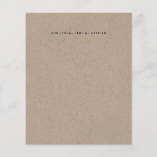 Rustic Mountains sparen het Adventure van de Datum Flyer (Achterkant)