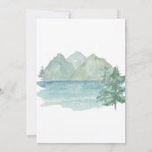 Rustic Mountains Waterverf Adventure Baby shower Kaart (Achterkant)
