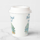 Rustic Mountains Waterverf Adventure Baby shower Papieren Bekers (Rechts)