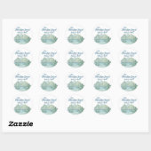 Rustic Mountains Waterverf Adventure Baby shower Ronde Sticker (Vel)
