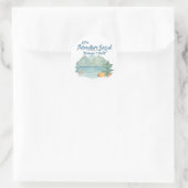 Rustic Mountains Waterverf Adventure Baby shower Ronde Sticker (Tas)