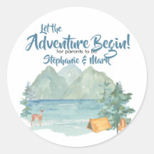 Rustic Mountains Waterverf Adventure Baby shower