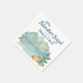 Rustic Mountains Waterverf Adventure Baby shower Servet (Hoek)