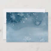 Rustic Mountains Waterverf donkerblauw Save The Date (Achterkant)