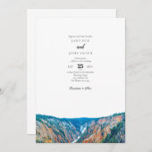 Rustic Mountains Wedding Kaart (Voorkant / Achterkant)