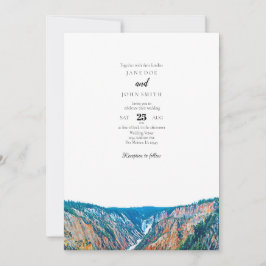 Rustic Mountains Wedding Kaart