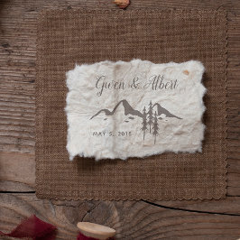 Rustic Mountains Wedding Monogram Rubberstempel