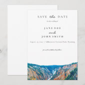 Rustic Mountains Wedding Save The Date (Voorkant / Achterkant)