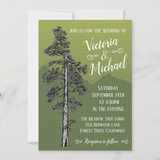 Rustic Mountatin Wedding in de bossen Kaart (Voorkant)