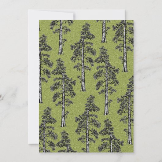 Rustic Mountatin Wedding in de bossen Kaart (Achterkant)