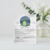 Rustic Mouse Firefly Mason Jar Gastgegevens Informatiekaartje (Staand voorkant)