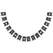 Rustic Mr en Mrs Black Chalkboard Custom Initiaal Vlaggetjes (Alle)