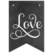 Rustic Mr en Mrs Black Chalkboard Custom Initiaal Vlaggetjes (Tweede vlag)