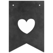 Rustic Mr en Mrs Black Chalkboard Custom Initiaal Vlaggetjes (Derde vlag)