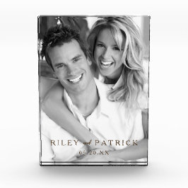 Rustic Mr. en Mrs. Personalized Custom Acrylic Fotoblokken