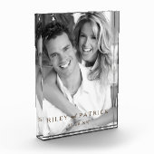 Rustic Mr. en Mrs. Personalized Custom Acrylic Fotoblokken (Links)