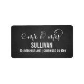 Rustic Mr. en Mrs Script Wedding Adresetiketten Etiket (Voorkant)