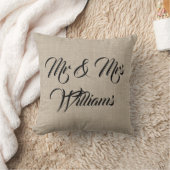 Rustic Mrs. en mevrouw Pillow Kussen (Deken)