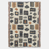 Rustic Mudcloth Geometric Pattern (2) Deken (Voorkant Verticaal)