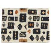 Rustic Mudcloth Geometric Pattern (2) Groot Cadeauzakje (Voorkant)