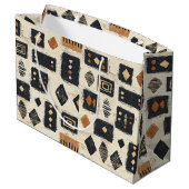 Rustic Mudcloth Geometric Pattern (2) Groot Cadeauzakje (Achterkant Gekanteld)