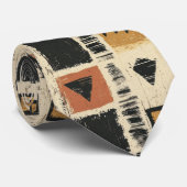 Rustic Mudcloth Geometric Pattern (2) Stropdas (Opgerold)