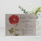 Rustic Mums Bridal Shower Invitations Kaart (Staand voorkant)