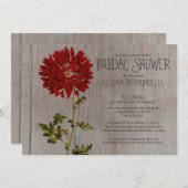Rustic Mums Bridal Shower Invitations Kaart (Voorkant / Achterkant)