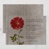 Rustic Mums Wedding Invitations Kaart (Voorkant / Achterkant)