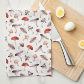 Rustic Mushroom Fungi Pattern Kitchen Towels Theedoek (Quarter Fold)