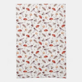 Rustic Mushroom Fungi Pattern Kitchen Towels Theedoek (Verticaal)