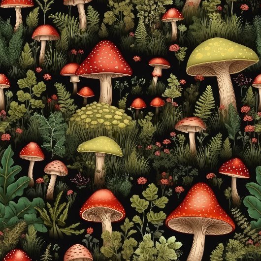 Rustic Mushroom Tablecloth Nature’s Soft Palette Tafelkleed