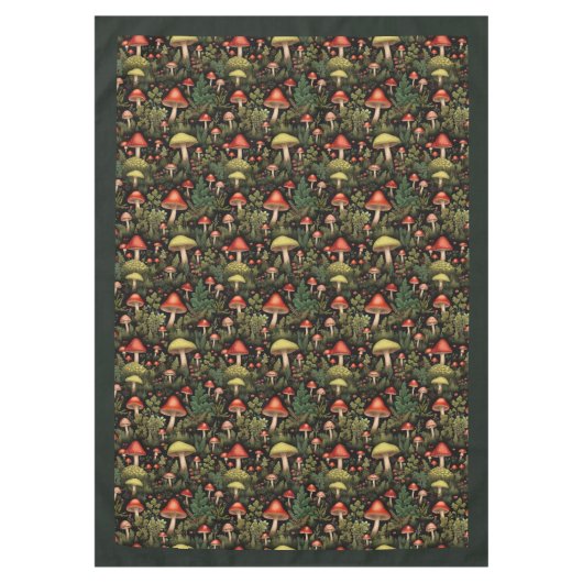 Rustic Mushroom Tablecloth Nature’s Soft Palette Tafelkleed (Voorkant)