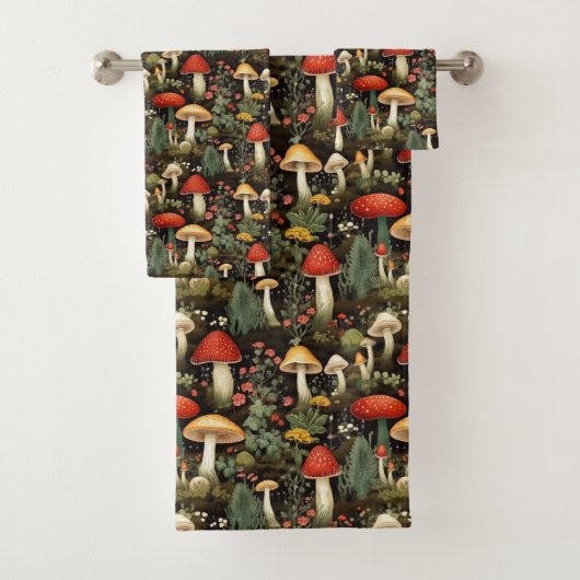 Rustic Mushroom Towel Nature’s Soft Palette Bad Handdoek (Insitu)