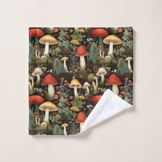 Rustic Mushroom Towel Nature’s Soft Palette Bad Handdoek (Wasdoekje)