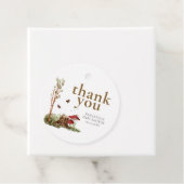 Rustic Mushroom Woodland Baby Shower Bedankjes Labels (In situ)