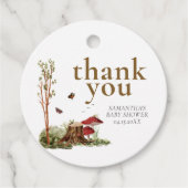 Rustic Mushroom Woodland Baby Shower Bedankjes Labels (Voorkant)