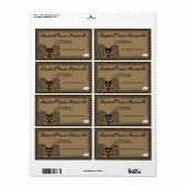 Rustic Mustard Saltbox House Editable Shipping Etiket (Full Sheet)