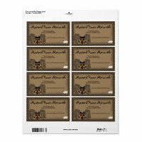 Rustic Mustard Saltbox House Editable Shipping