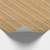 Rustic-muziekblad Cadeaupapier (Hoek)