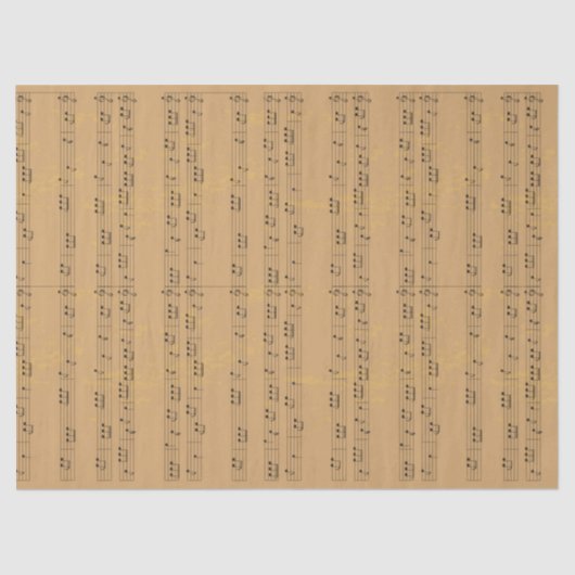  Rustic-muziekblad Tissuepapier (Voorkant)