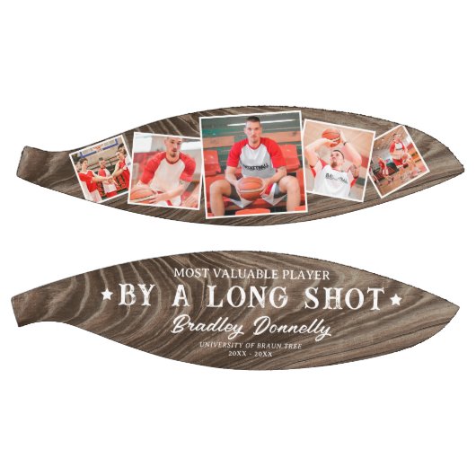 Rustic MVP Photo Collage Keespake Basketbal (Panelen)