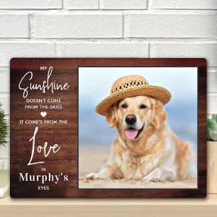 Rustic My Sunshine Personaliseert het Hondenliefhe Fotoplaat