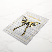 Rustic Mystical Celestial Gold en Silver Moth Folie Uitnodiging (Gedraaid)