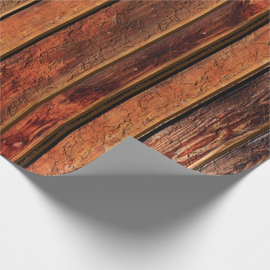 Rustic namaak vintage hout inpakpapier (Hoek)