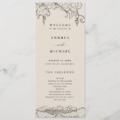 Rustic Napa Valley Winery Vineyard Wedding Programmakaart (Voorkant)