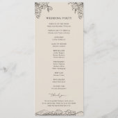 Rustic Napa Valley Winery Vineyard Wedding Programmakaart (Achterkant)