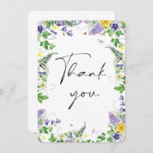 Rustic Narcissen en Wilde Bloemen Bedankkaart (Voorkant / Achterkant)